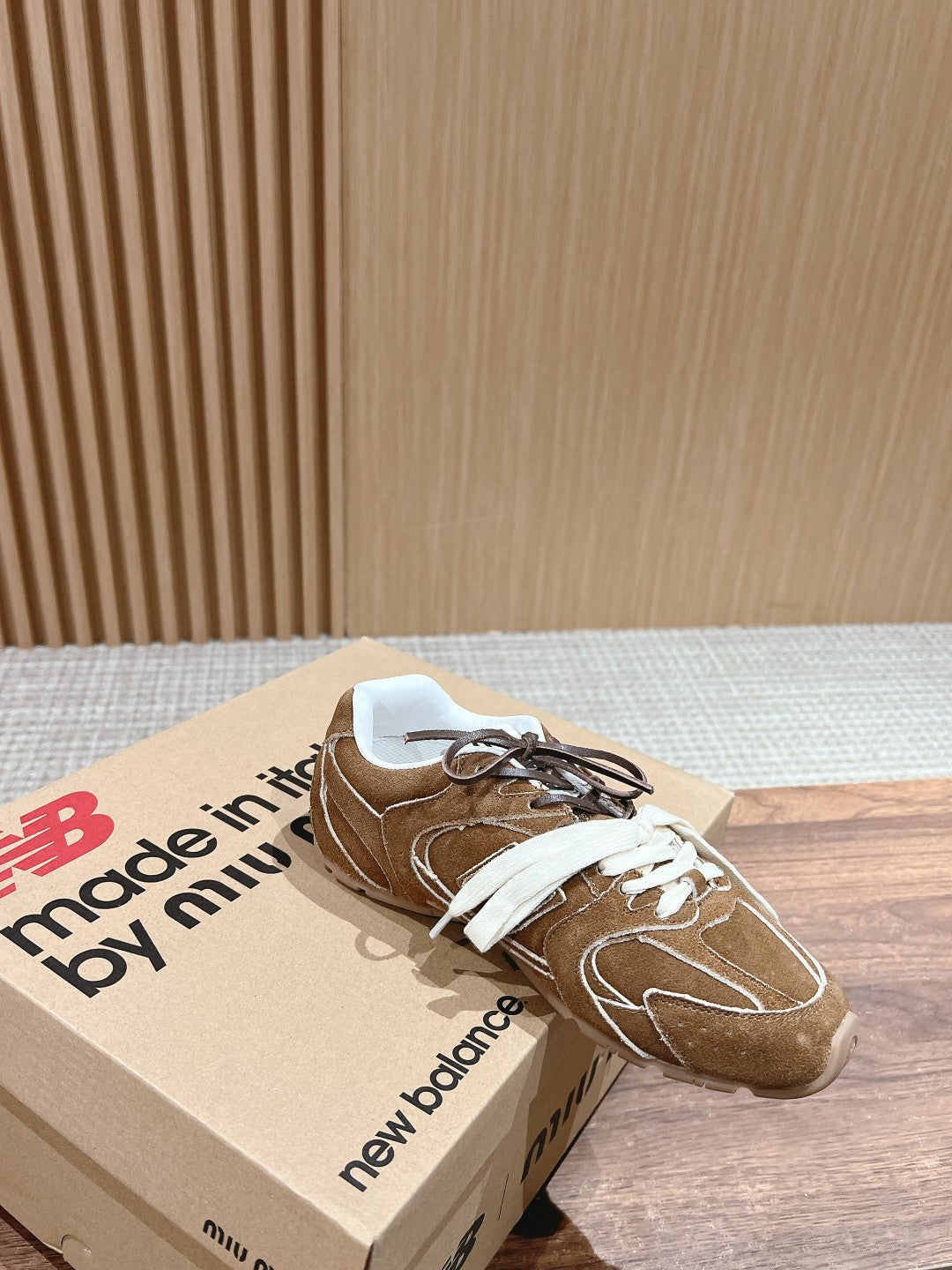 Miu Balance 530 SL Cinnamon Suede Sneaker