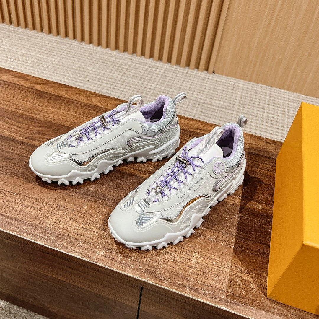 LV Rush Sneaker Black Mix Purple Cowhide