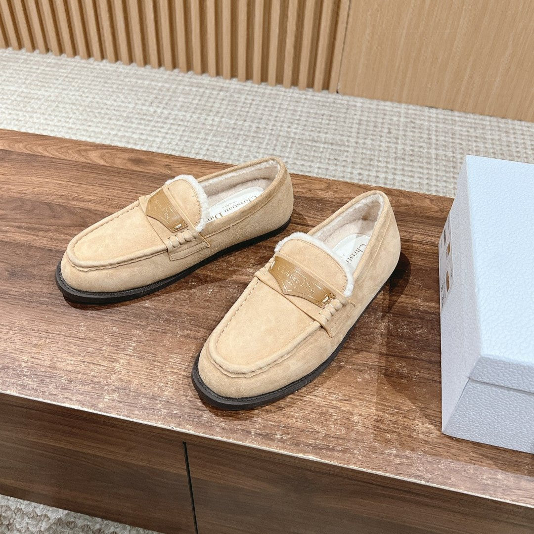 CD Loafer In Beige Suede 101003