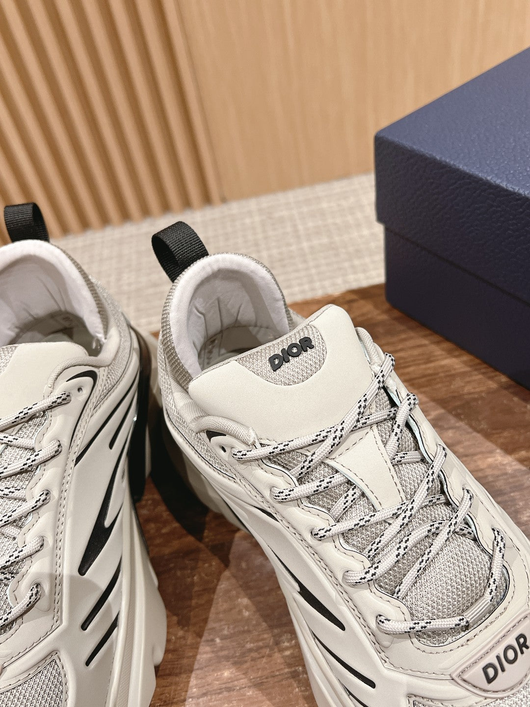 CD B44 Blade Sneaker 30mm White Mix Black Mesh Fabric 101011