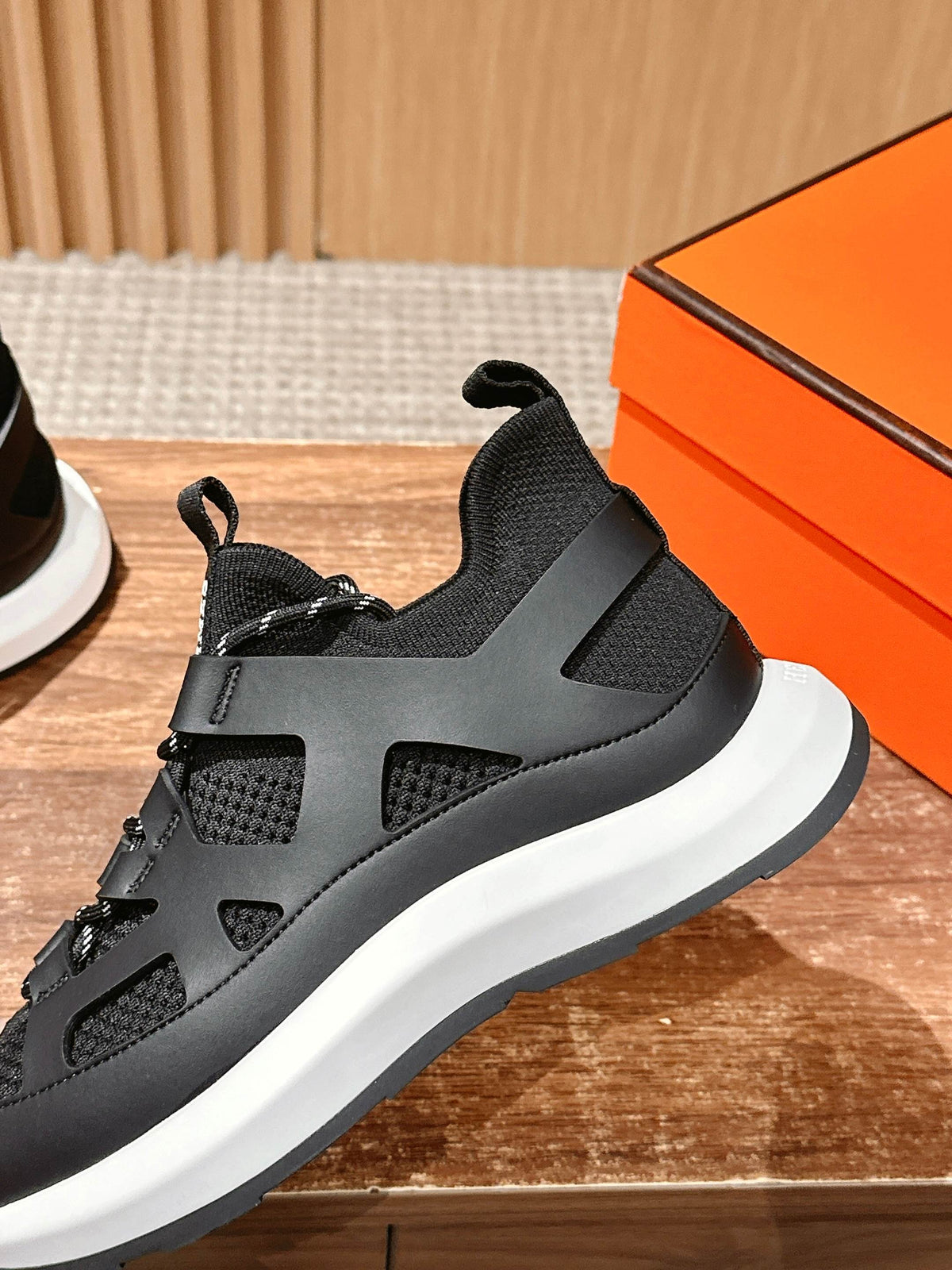 HM Katana Sneaker Black Calfskin 317599