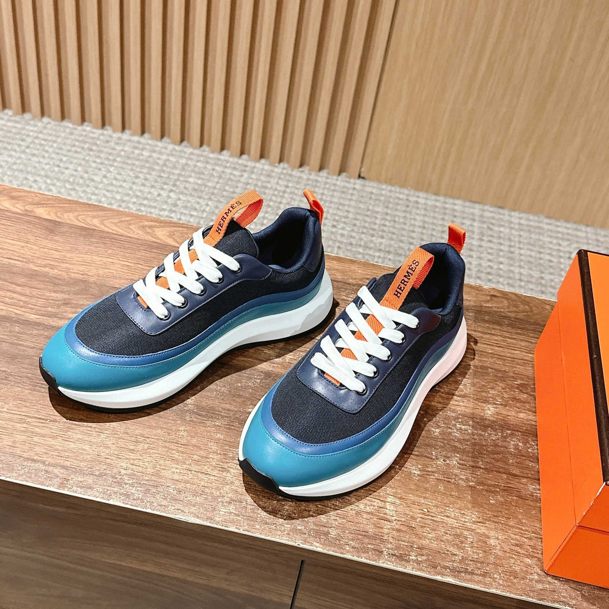 HM Gramme Sneaker Black Blue Mesh 317602
