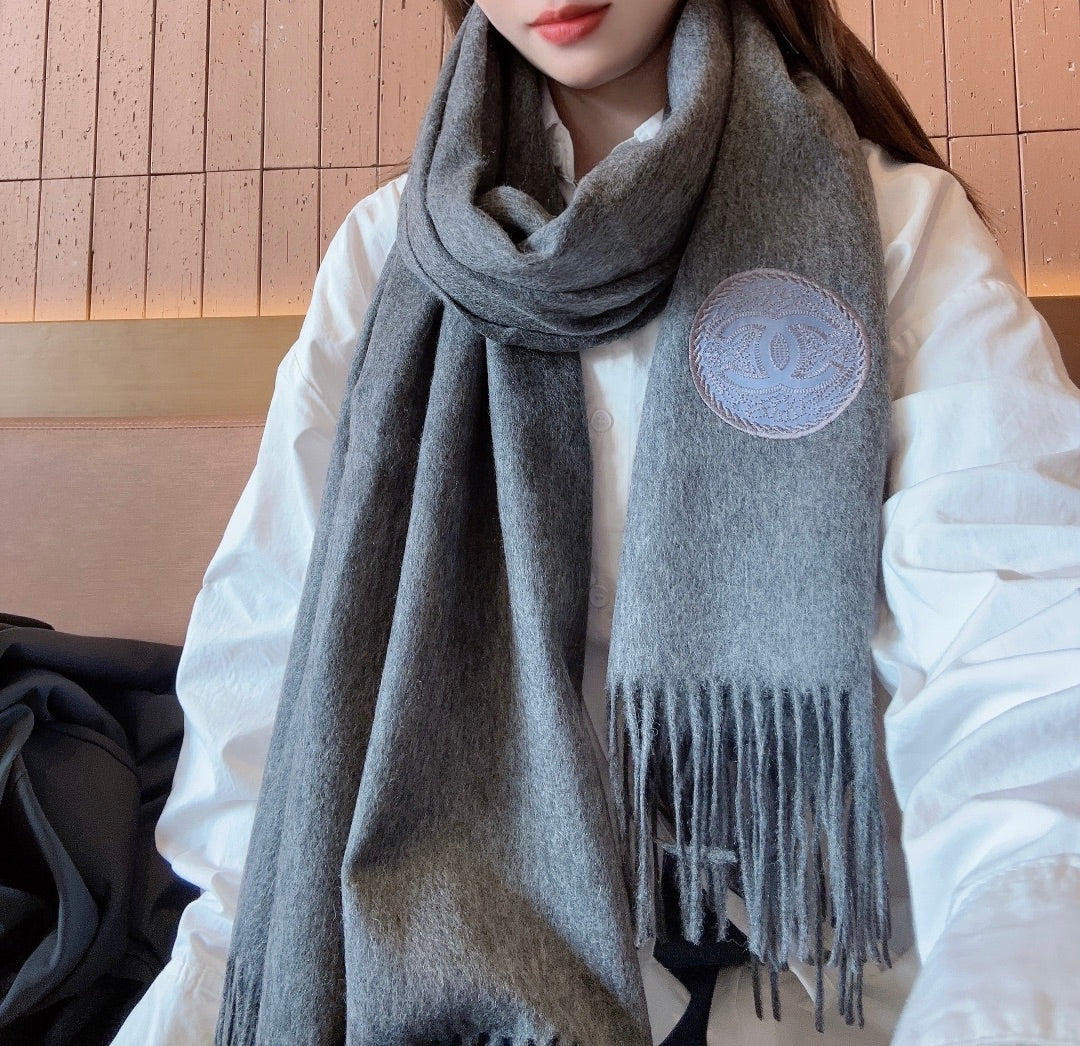 CC Scarf 200 CM In Grey Cashmere 413650