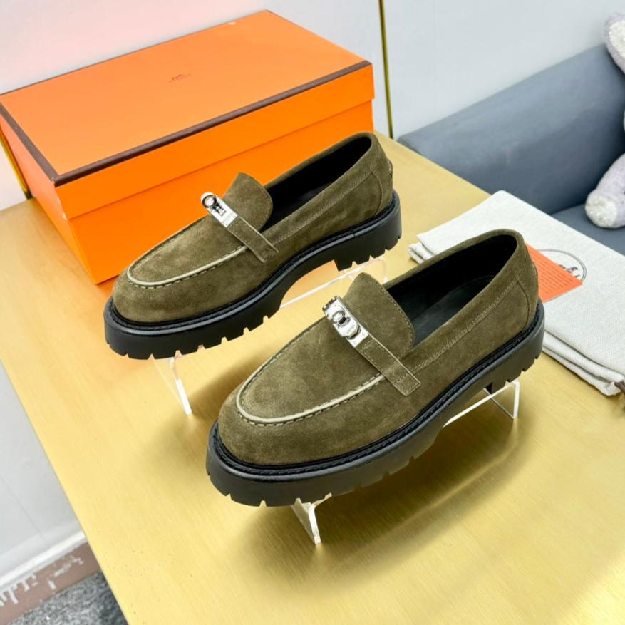 HM Icone Loafer Olive Suede