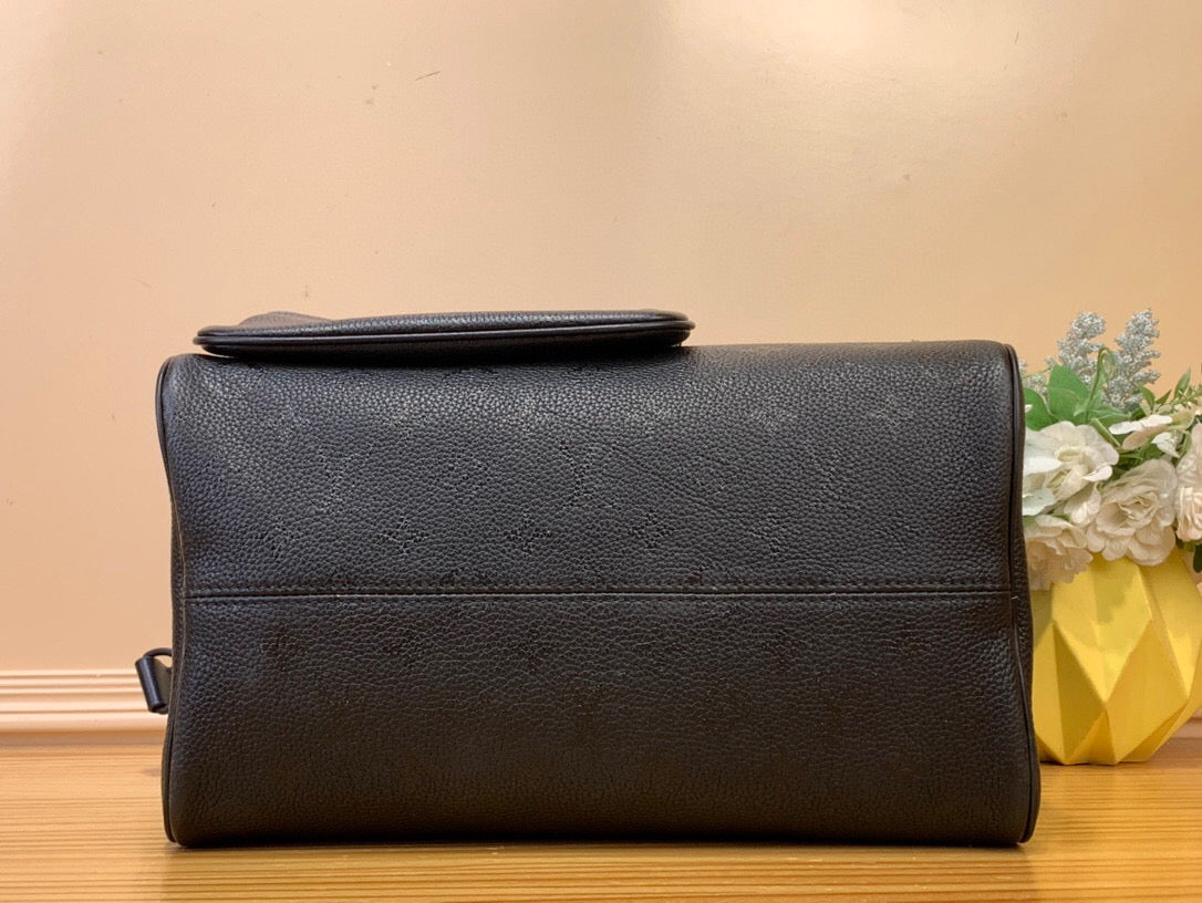 LV Speedy P9 Bandouliere 30 Black Calfskin 203342
