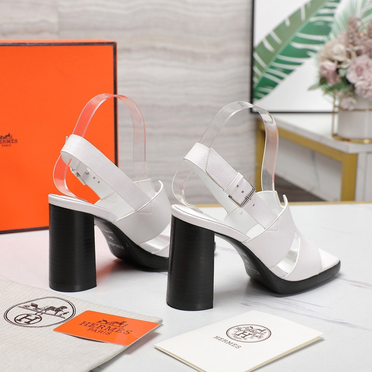 ERIS 95 SANDAL WHITE CALFSKIN
