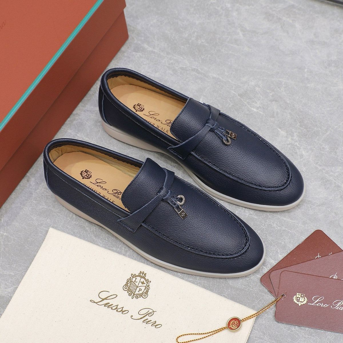 LP SUMMER CHARMS WALK LOAFERS NAVY LAMBSKIN