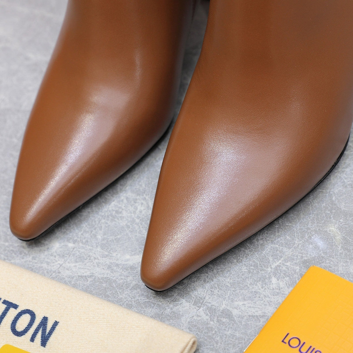 LV Sparkle Ankle Boots 70mm Brown Cowhide