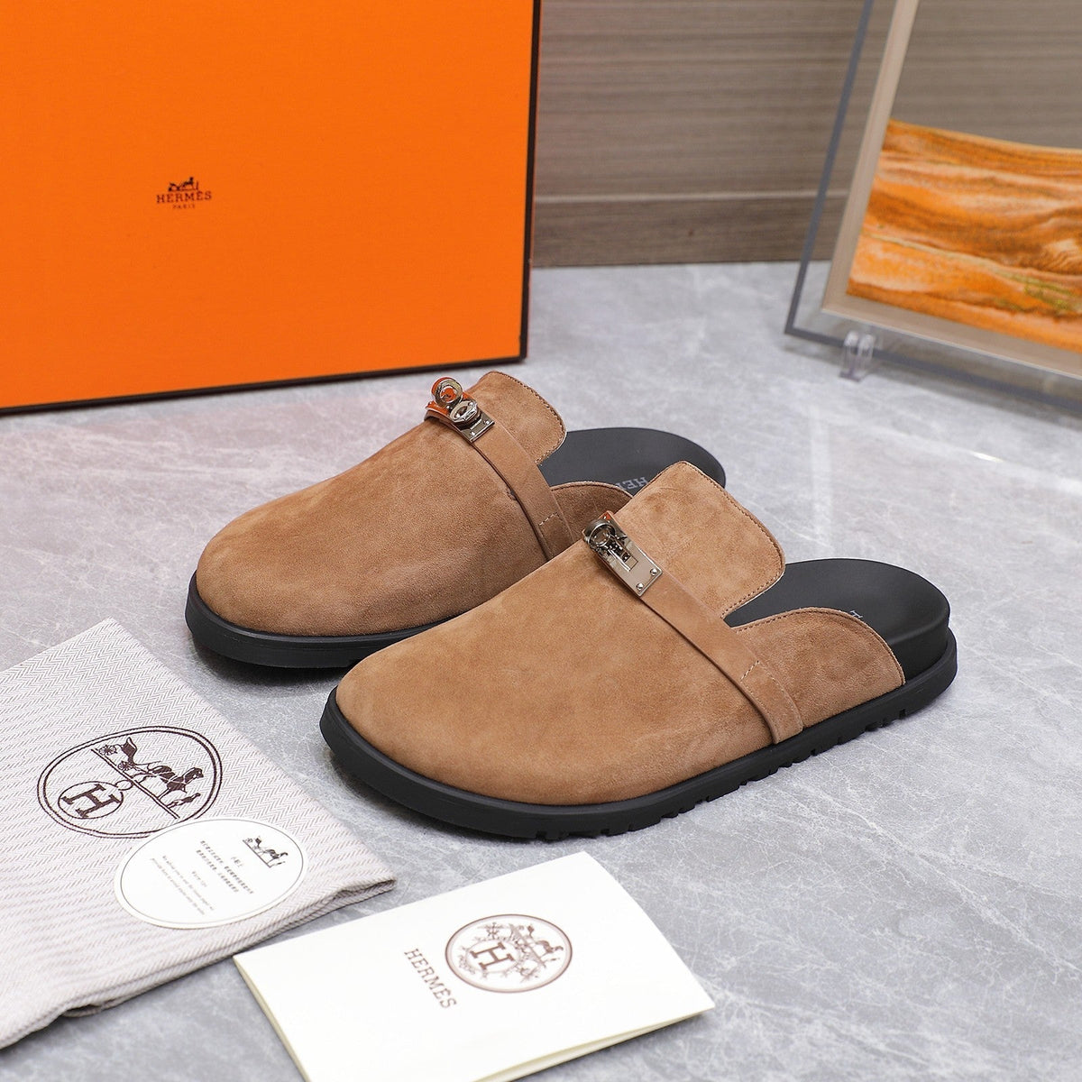 HM 25 Carlotta Mule Brown Suede