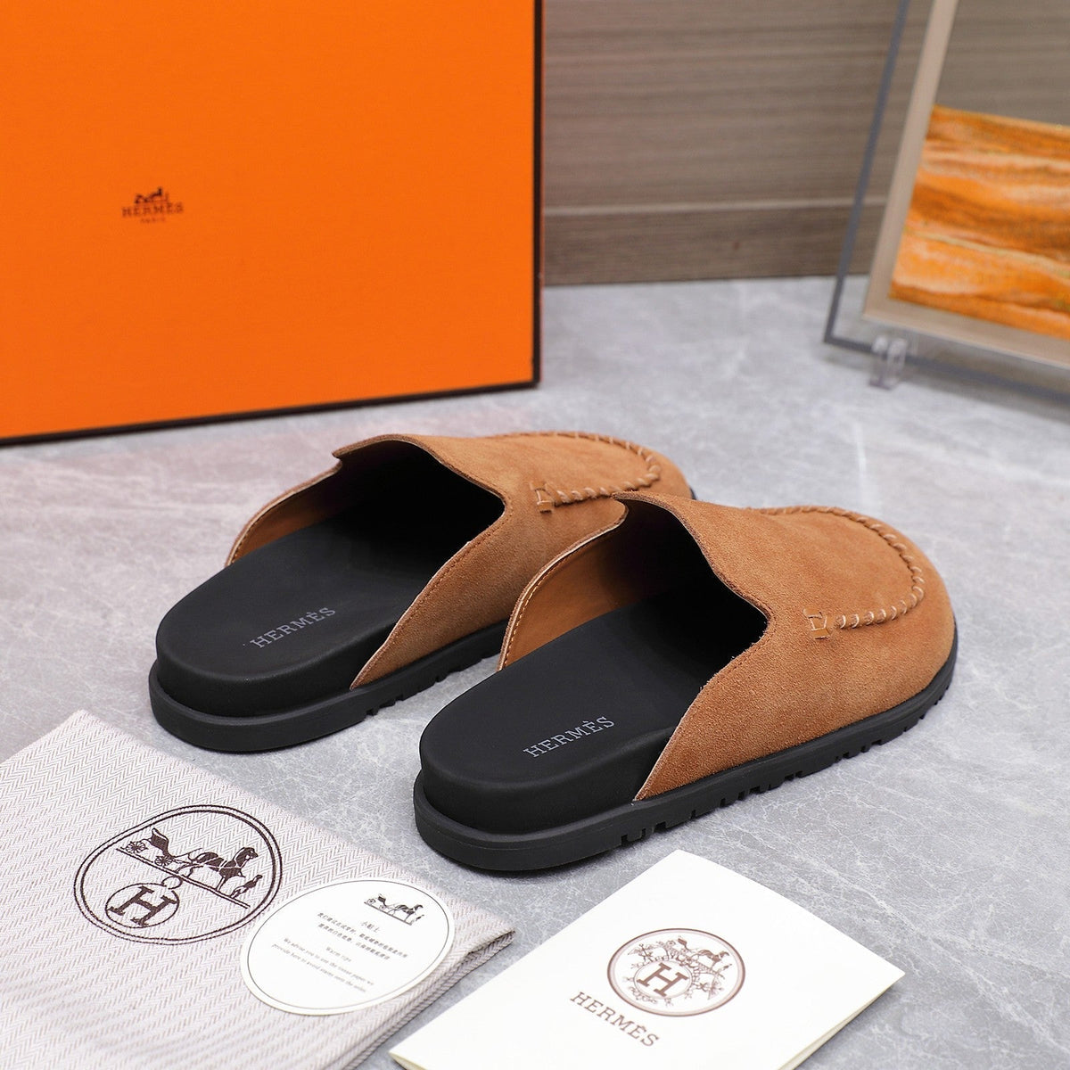 HM 25 Johan Mule Brown Suede