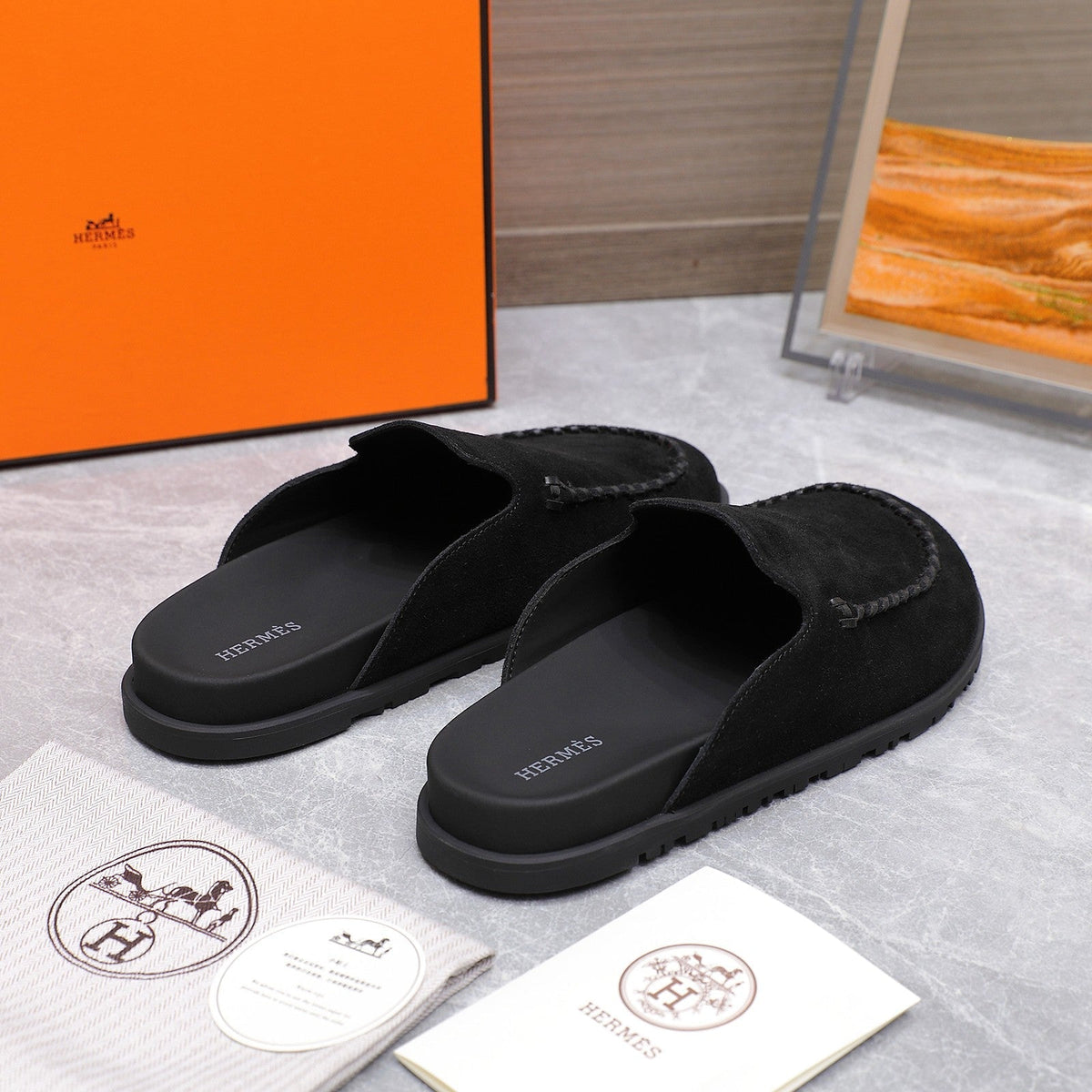 HM 25 Johan Mule Black Suede