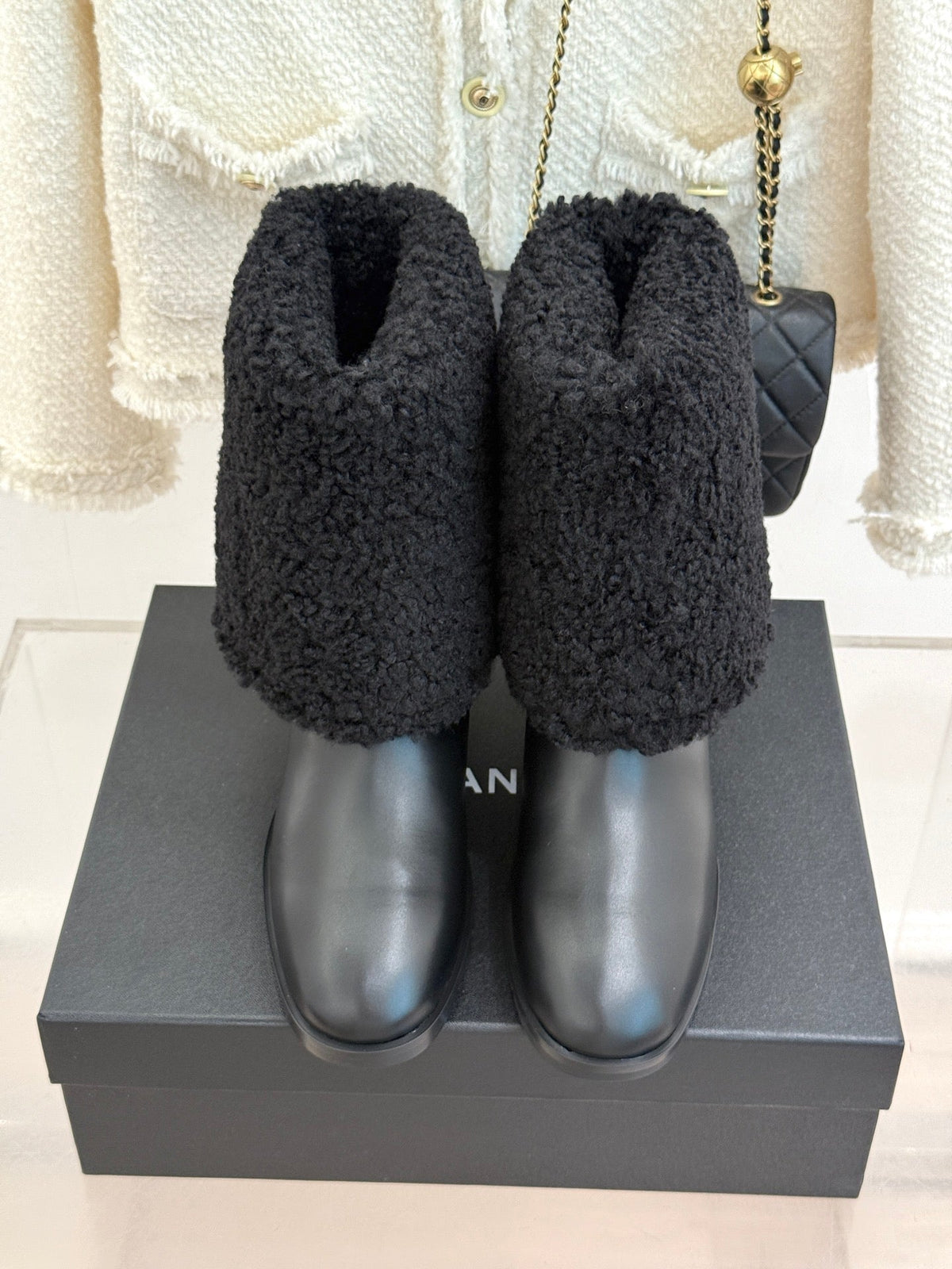 Chanel 2026 Ankle Boots Suede Leather Wool 188554