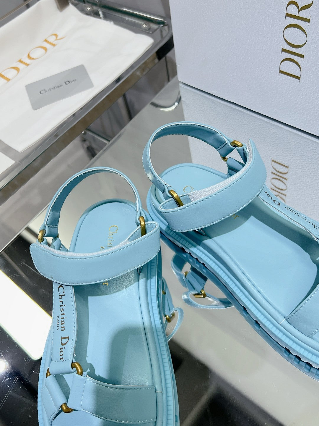 CD D-Wave Sandal In Could Blue Cowhide 100749