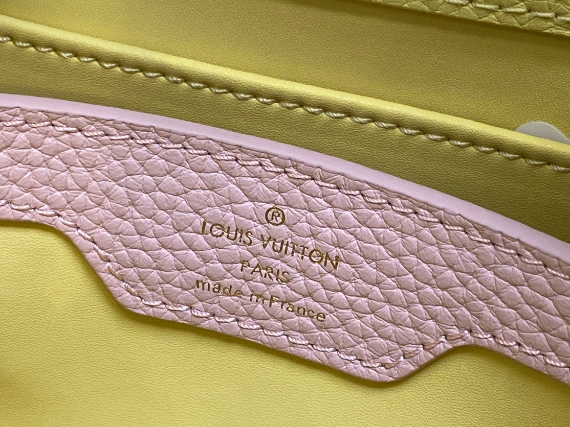 CAPUCINES MINI 21 YELLOW TAURILLON GOLD HARDWARE