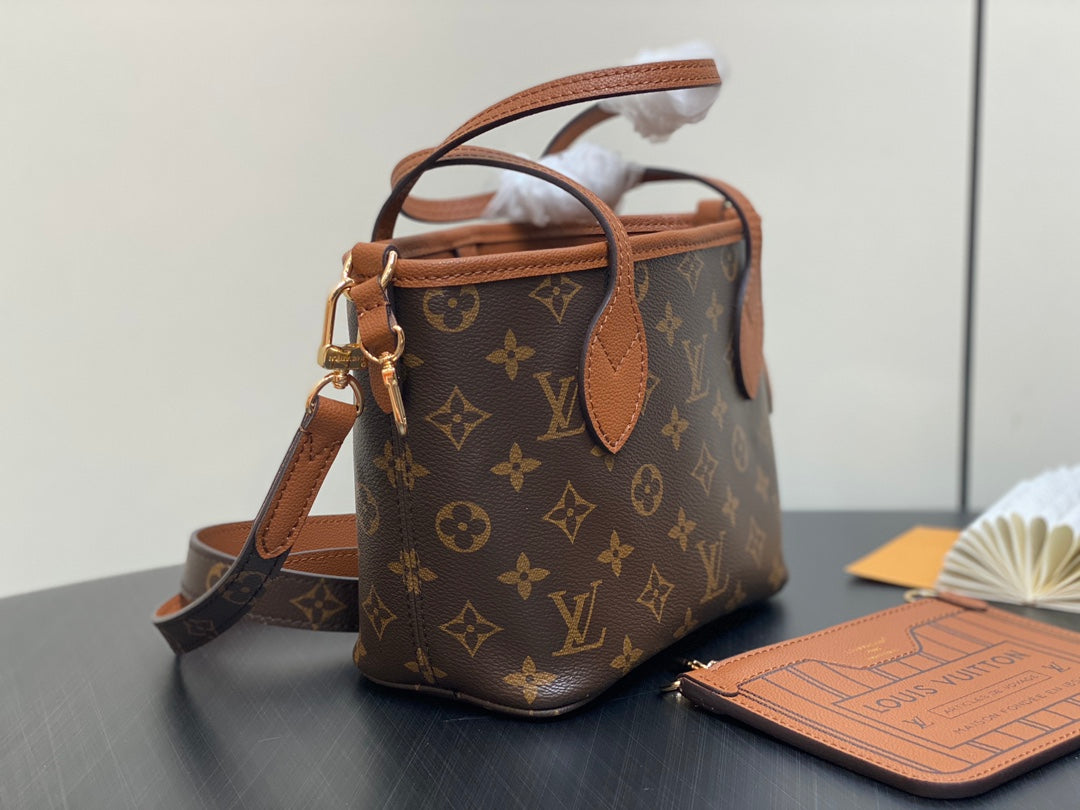 Neverfull 24 Bandoulière Inside Out BB Brown Calfskin