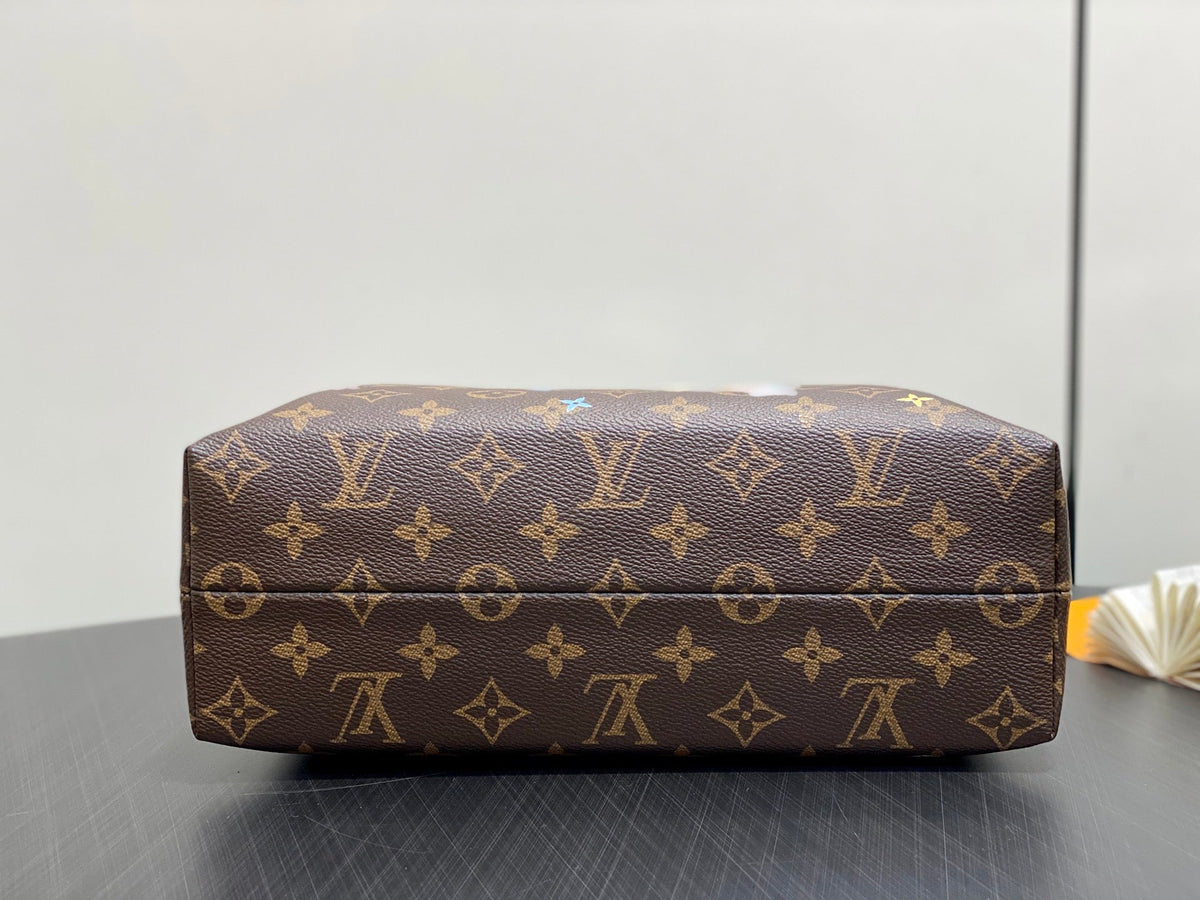 LV Cosmetic Pouch GM 27cm Monogram Coated Canvas