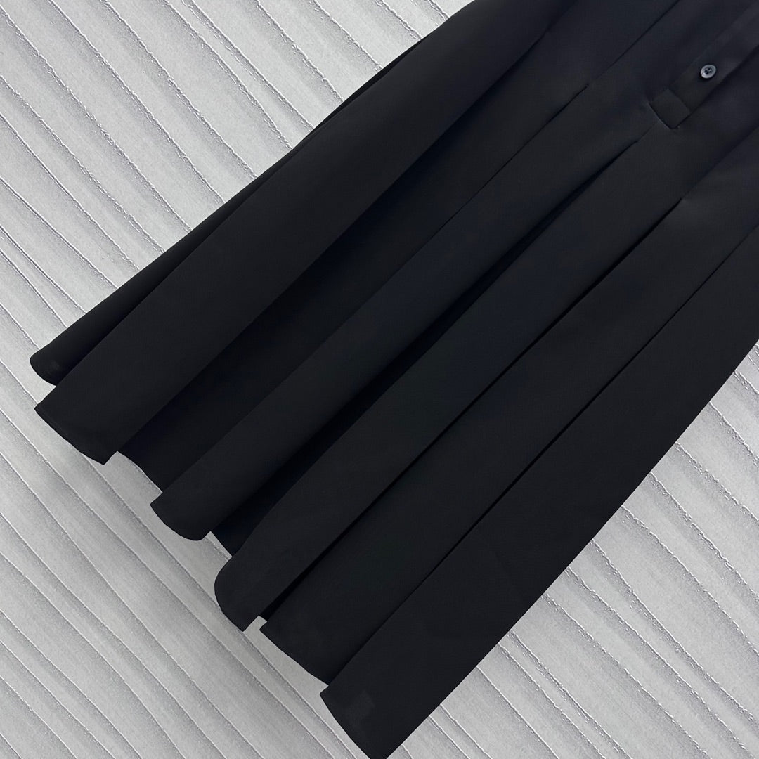 Loew Black Trapeze Dress In Stretch Viscose 224854