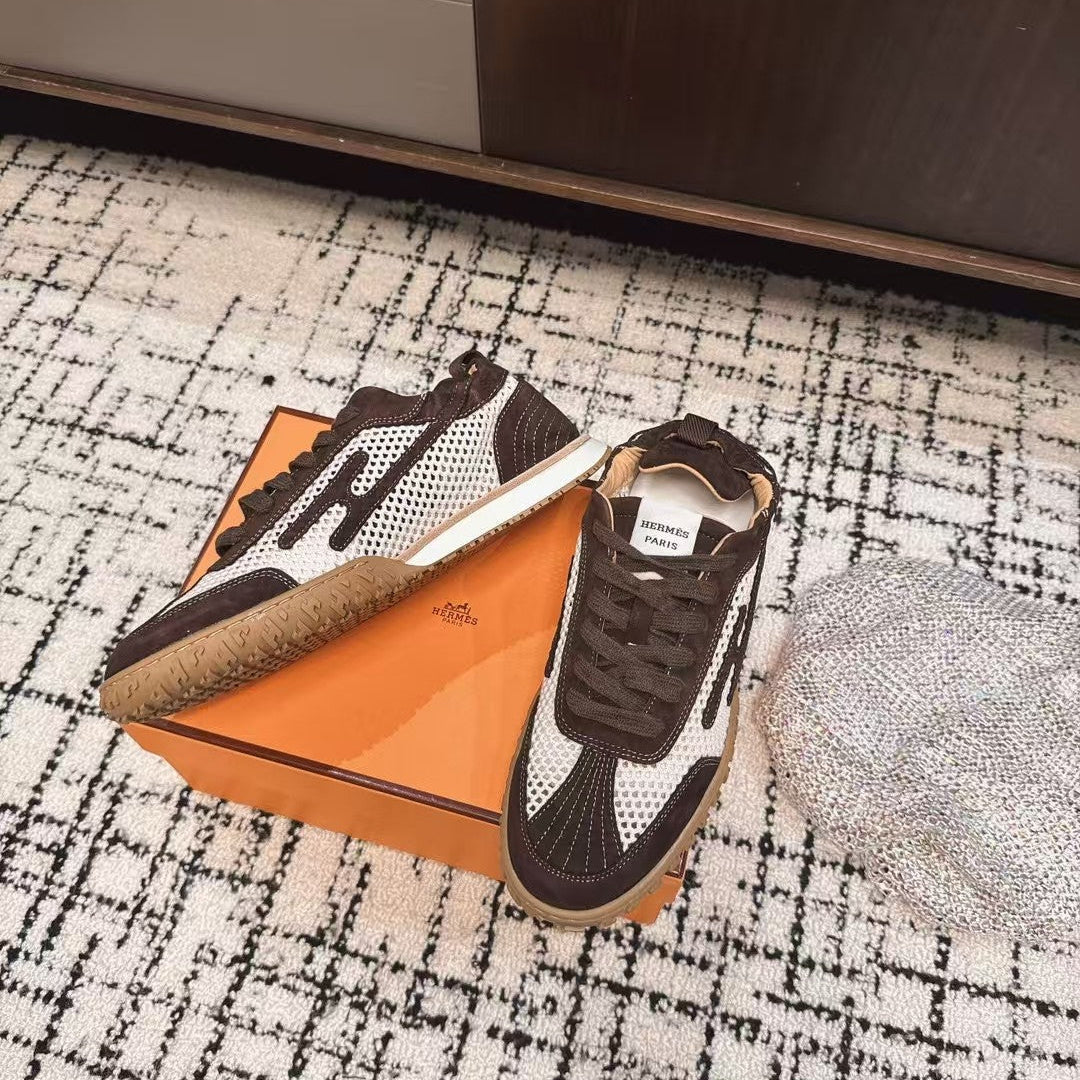 HM 25 Jet Sneaker Brown Mesh Cowhide 318022