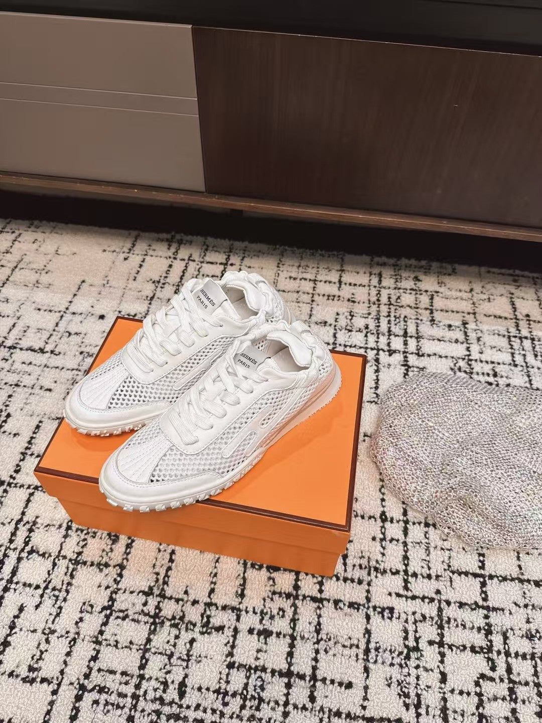 HM 25 Jet Sneaker White Mesh Cowhide 318023