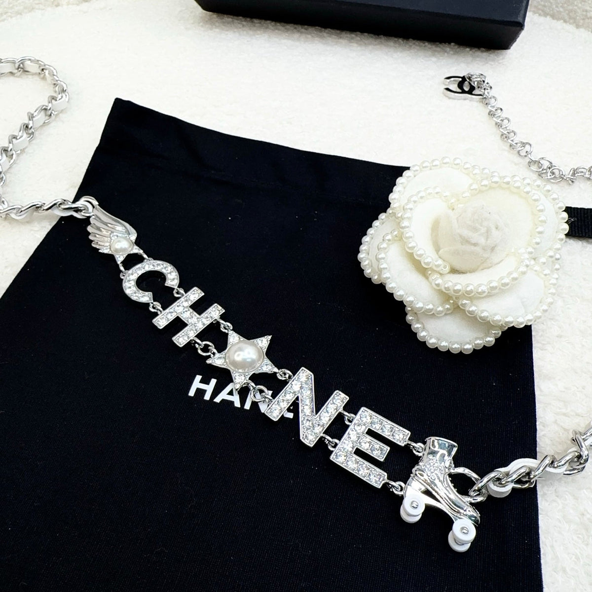 Chanel 2026 Crystal CC Logo Waist Chain Belt 219665