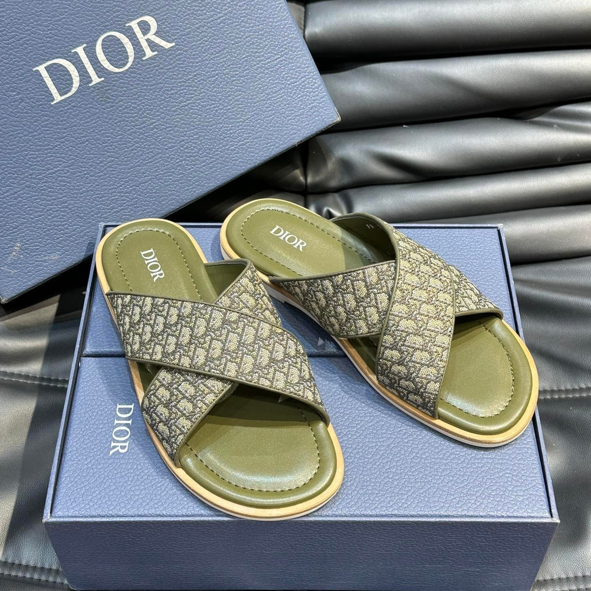 CD ALIAS SANDAL OLIVE JACQUARD