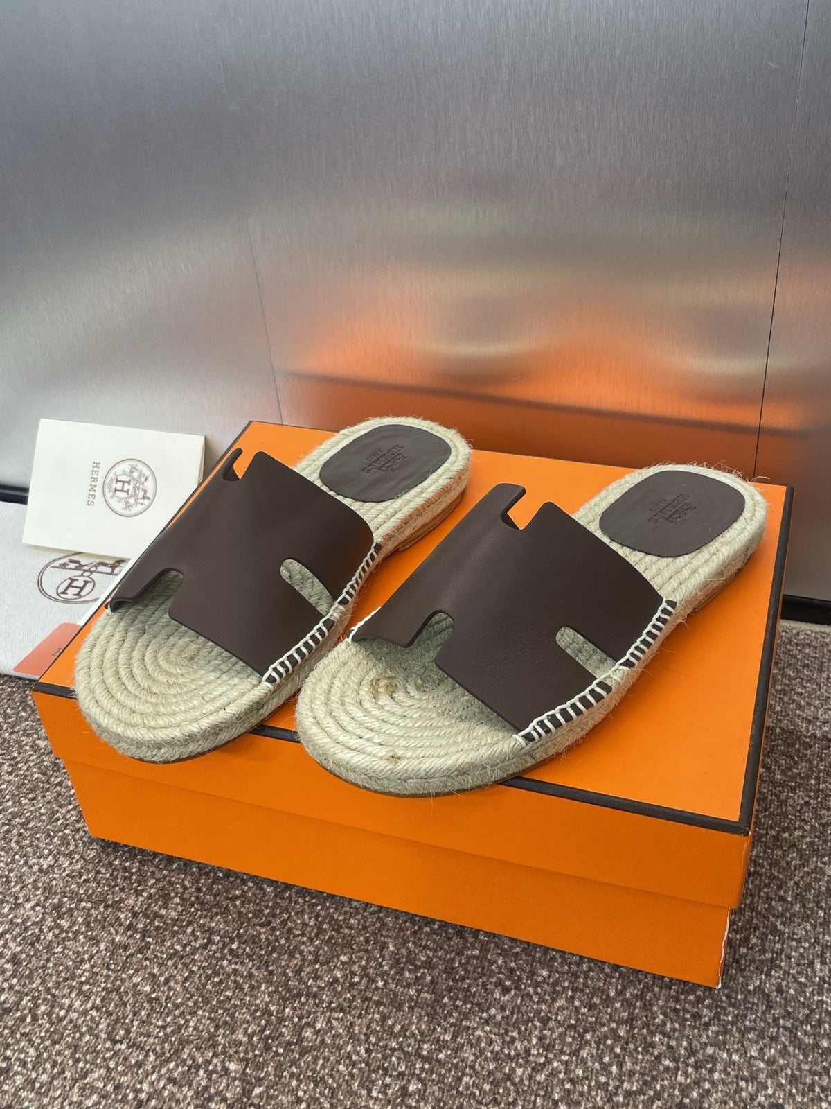HM 25 Antigua Espadrilles Chocolate Calfskin
