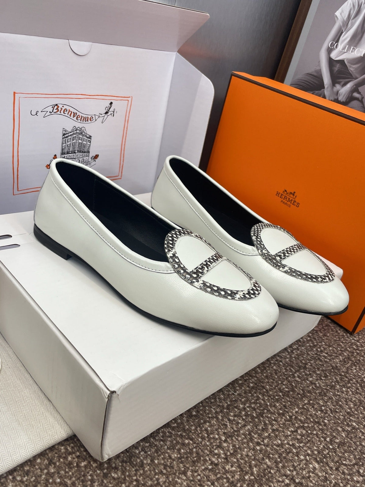 HM 25 Julia Loafer White Calfskin 372945