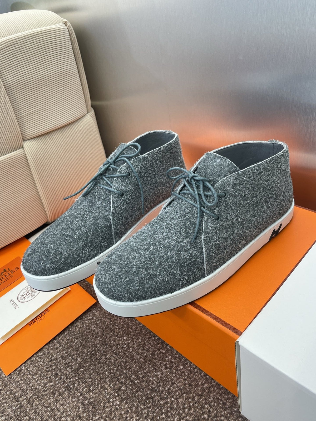 HM 25 Klicker Sneaker Blue Woolen Calfskin 373015