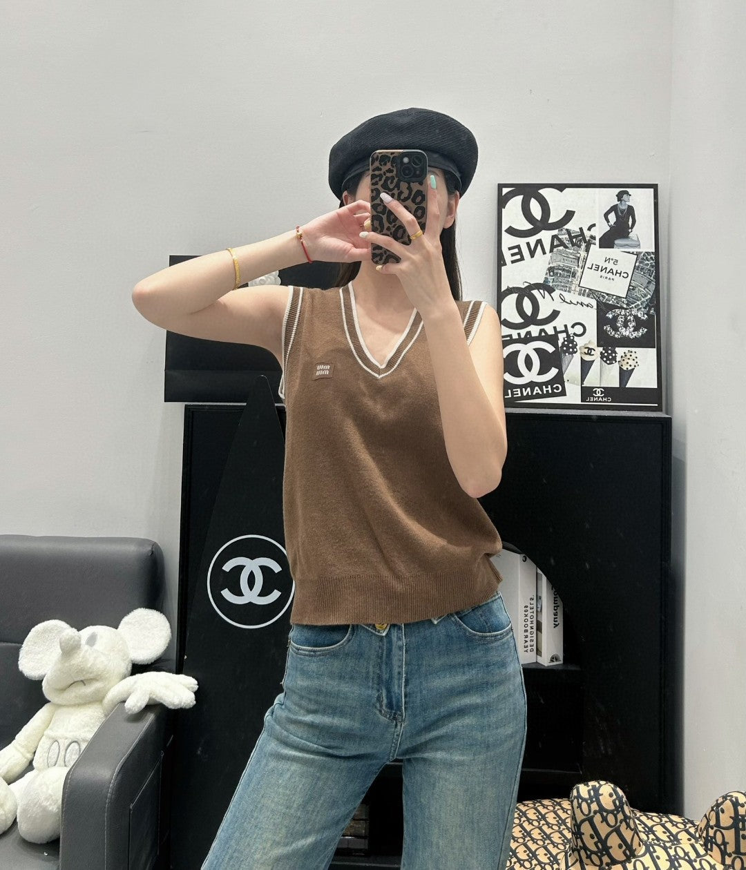 Miu 25 V- Gile Brown Wool 232024
