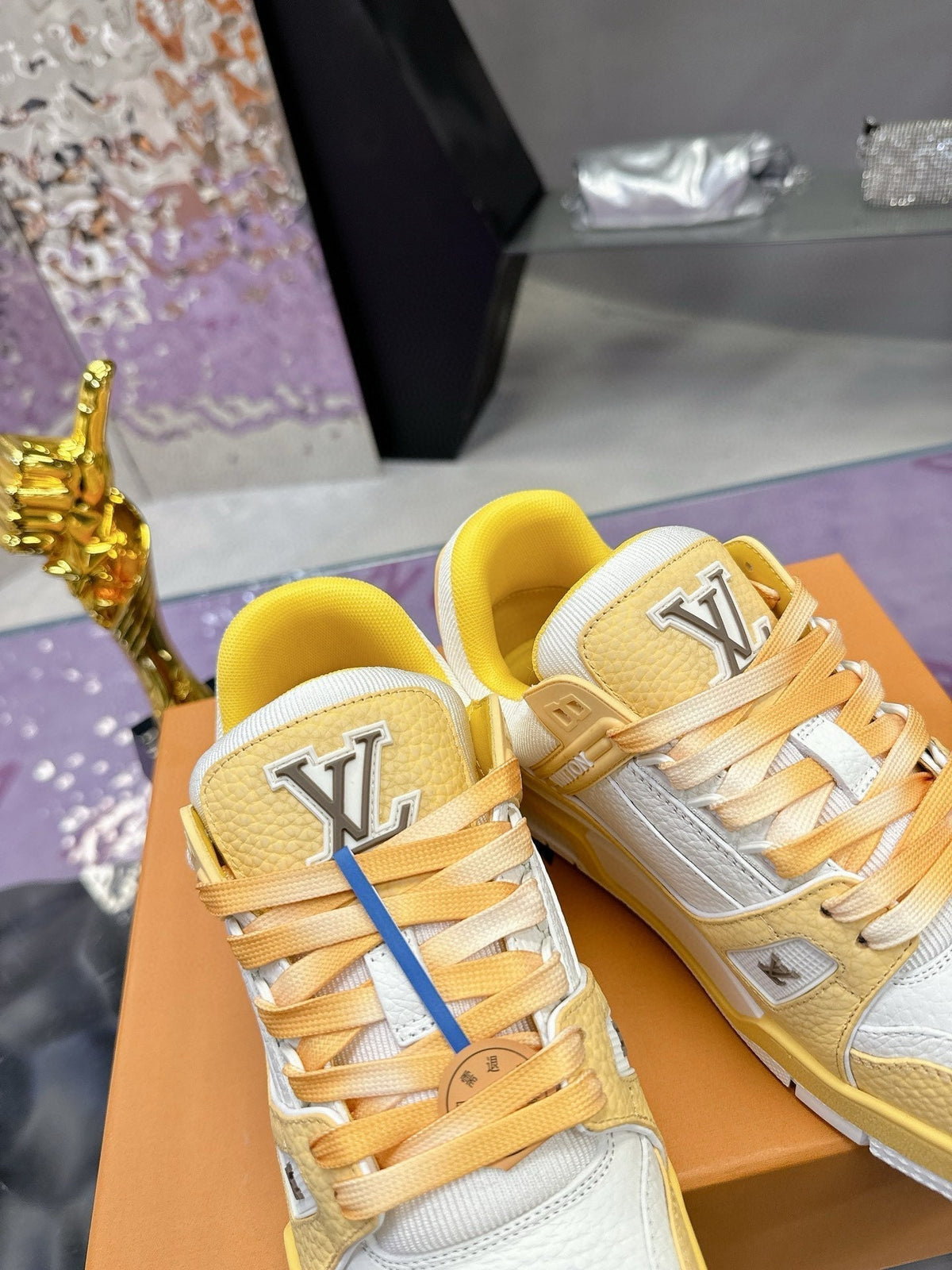 LV Trainer Sneaker Yellow Cowhide