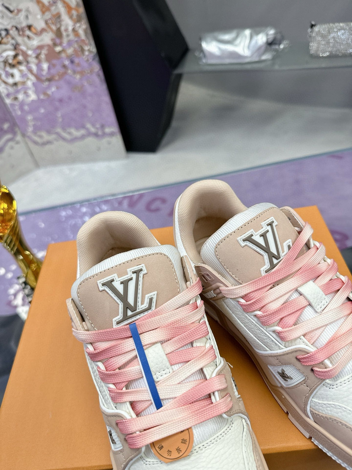 LV Trainer Sneaker Light Brown WhiteCowhide