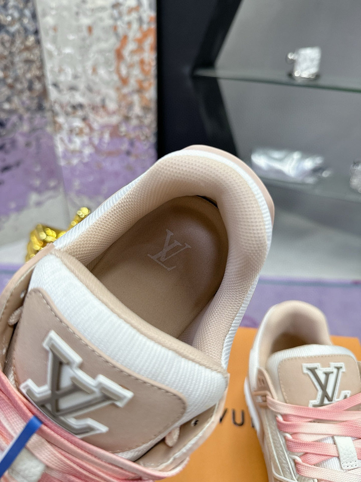 LV Trainer Sneaker Light Brown WhiteCowhide