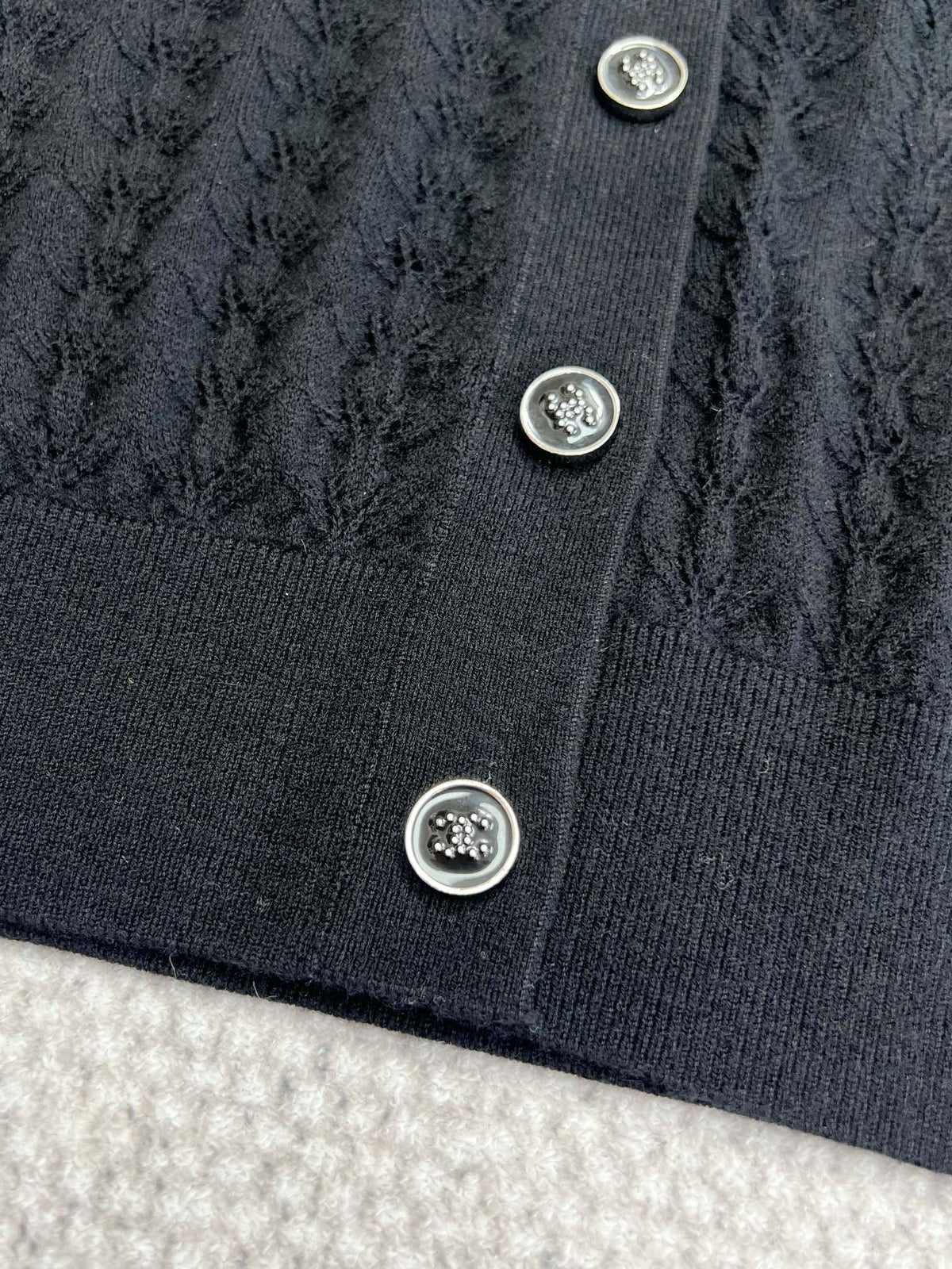 CC Cardigan Black Wool
