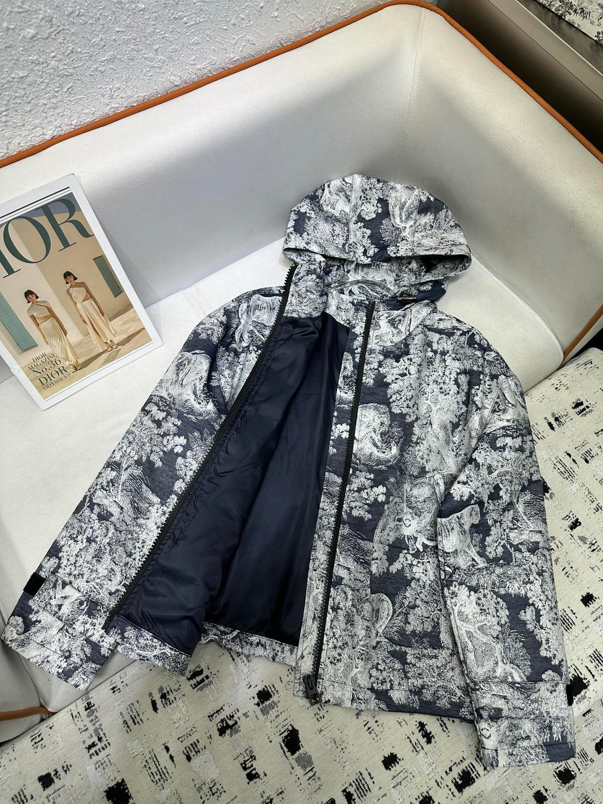 CD 25 Tiger Garden Jacket Blue Polyester
