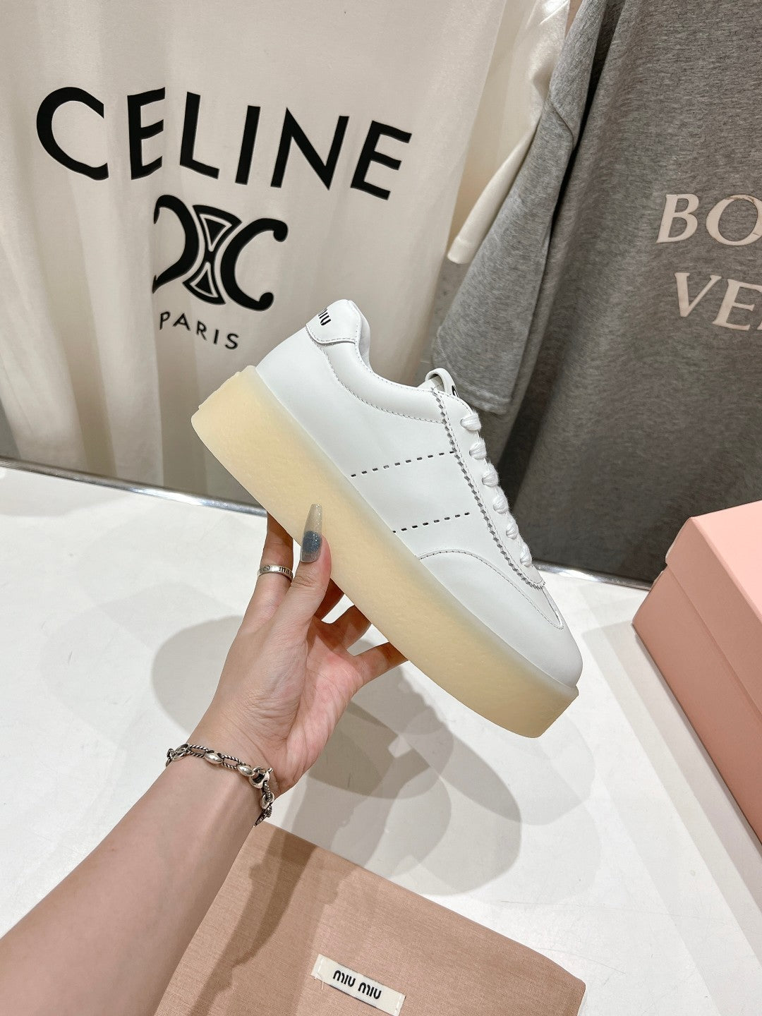Miu Sneakers White Cowhide