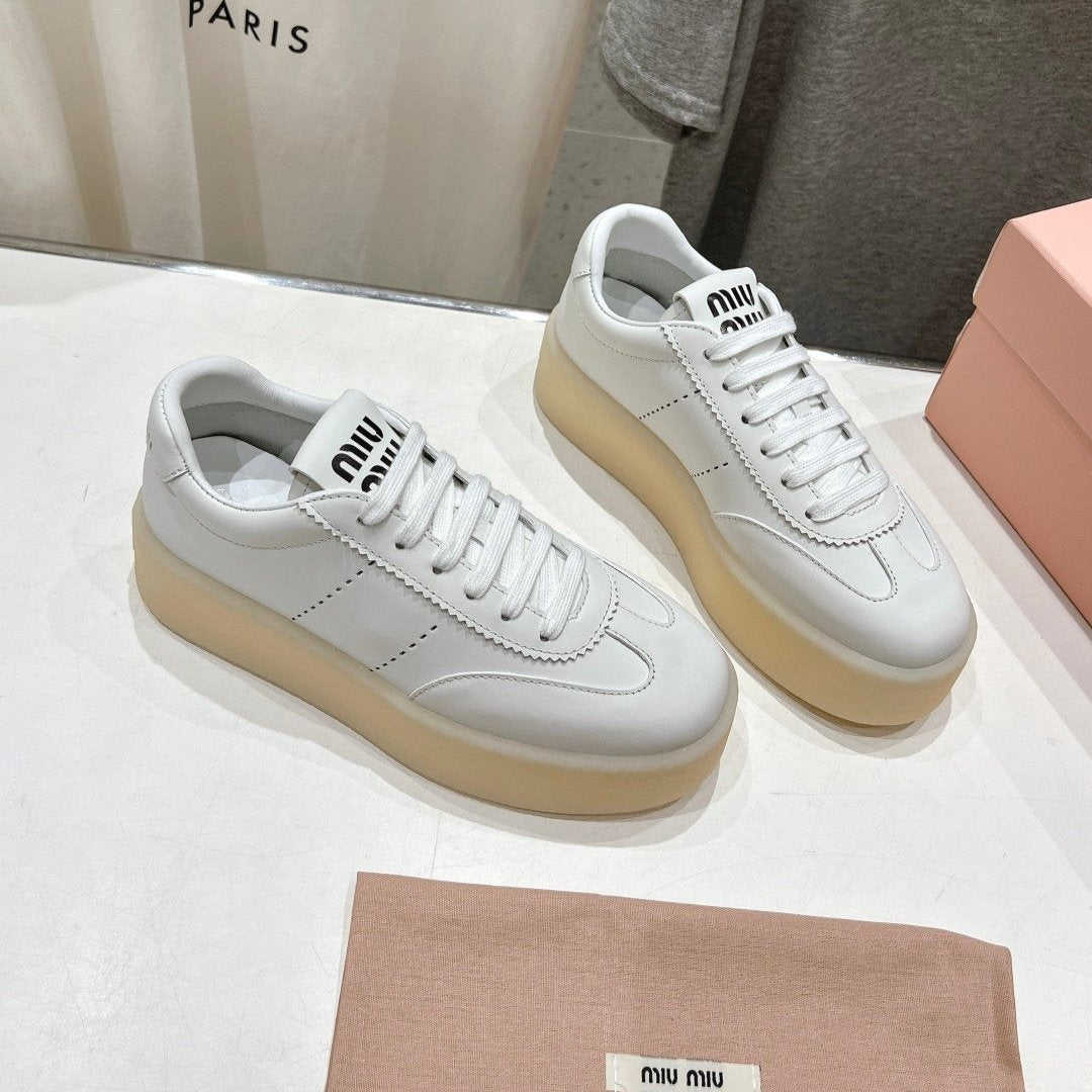 Miu Sneakers White Cowhide