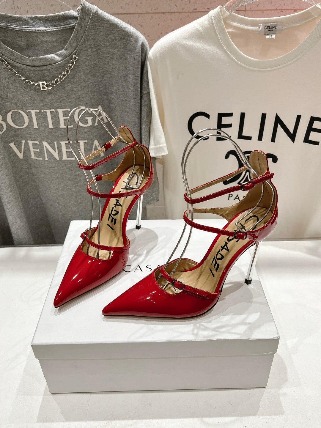 Casadei 25 Slingback 10.5cm Patent Calfskin