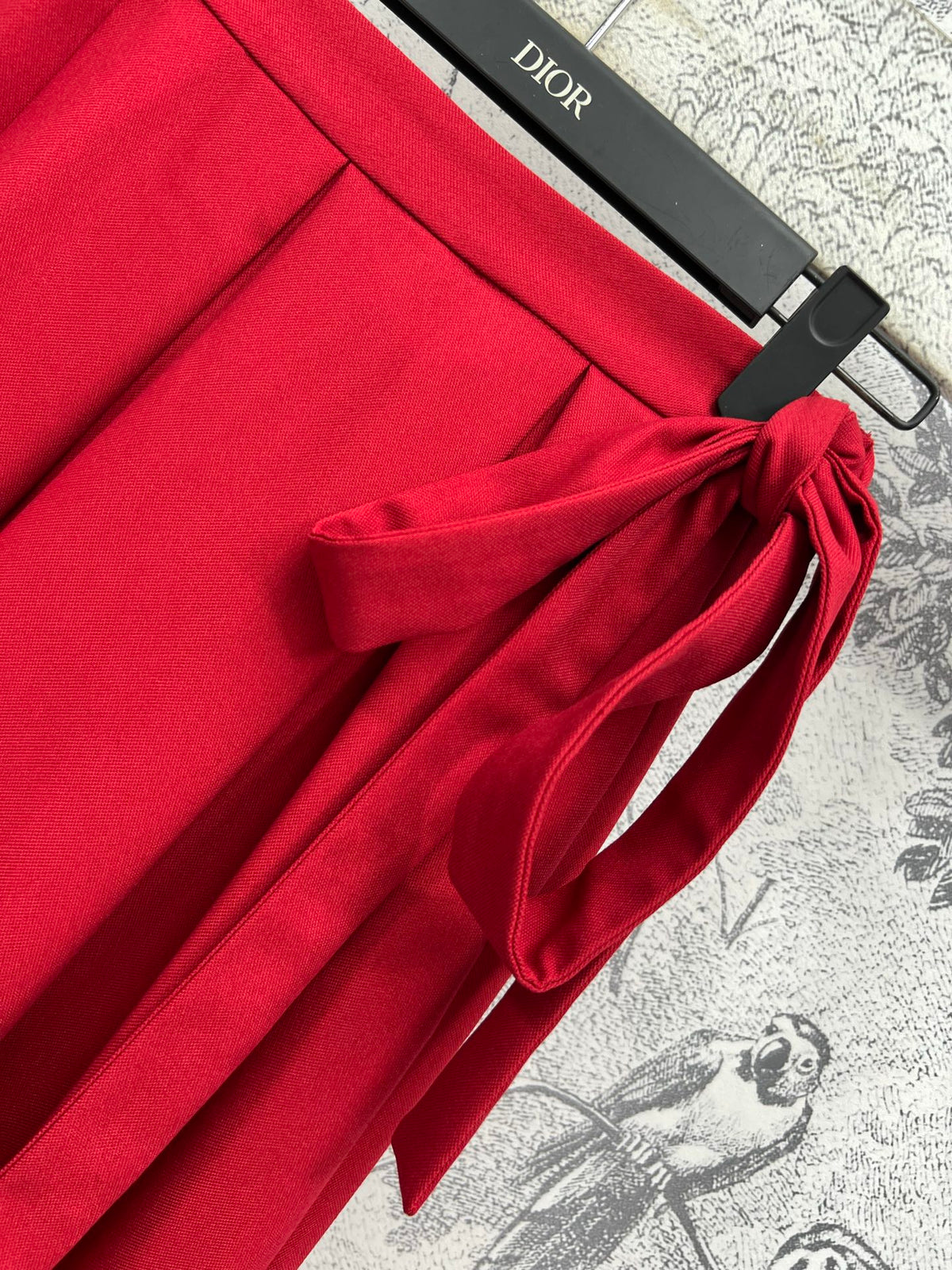 CD 25 Bow Skirt Red Cotton Polyester