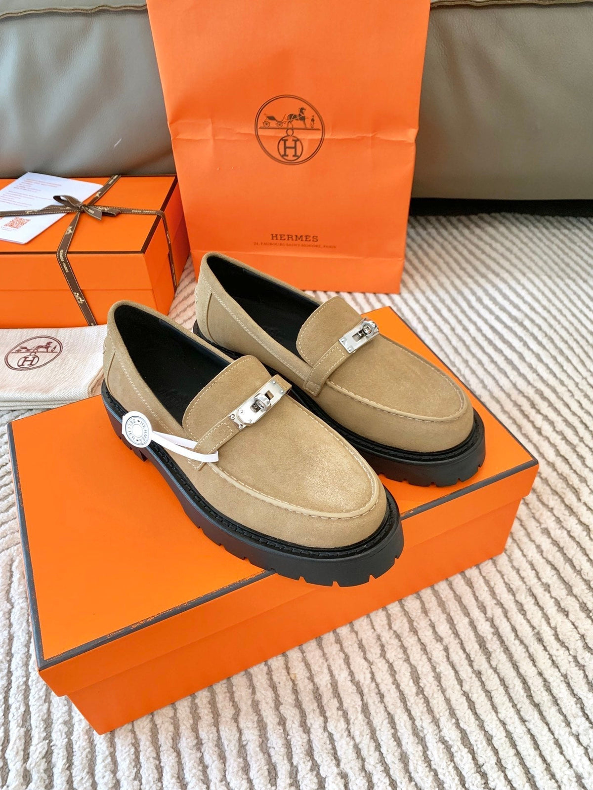 HM Icone Loafer Light Brown Suede 963172