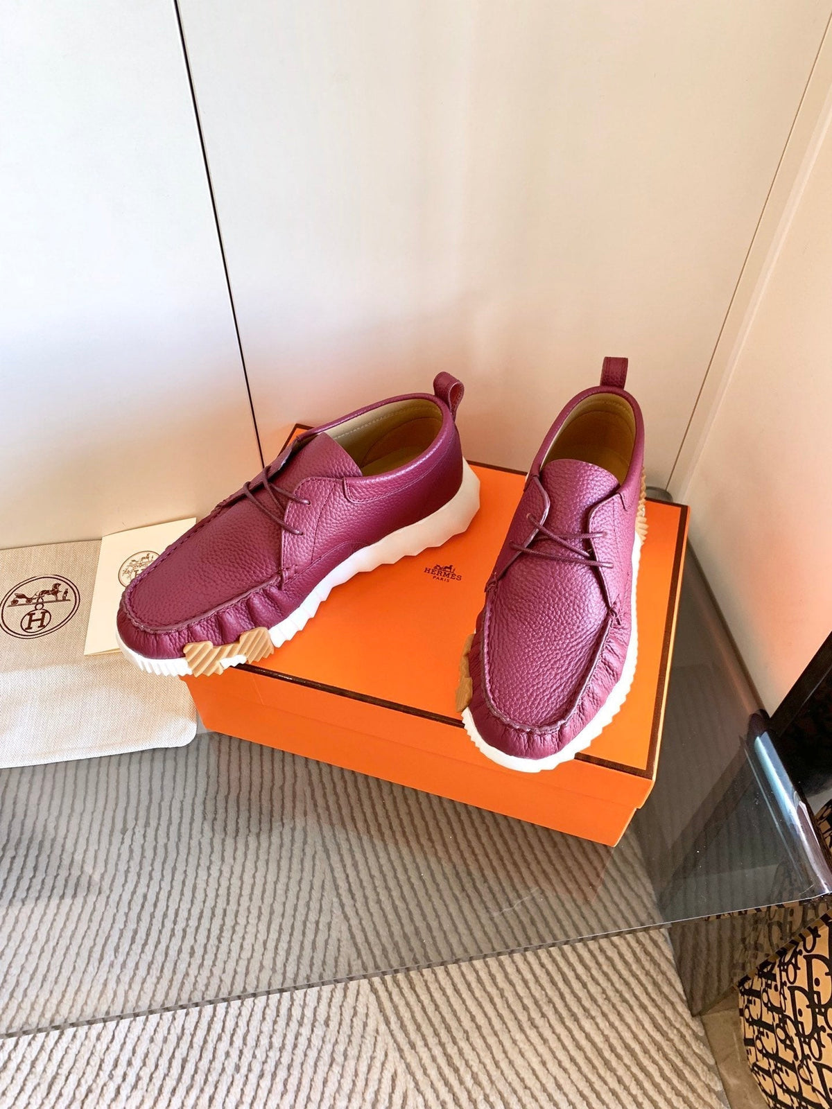 HM Increase Sneaker In Old Mauve Cowhide 993285