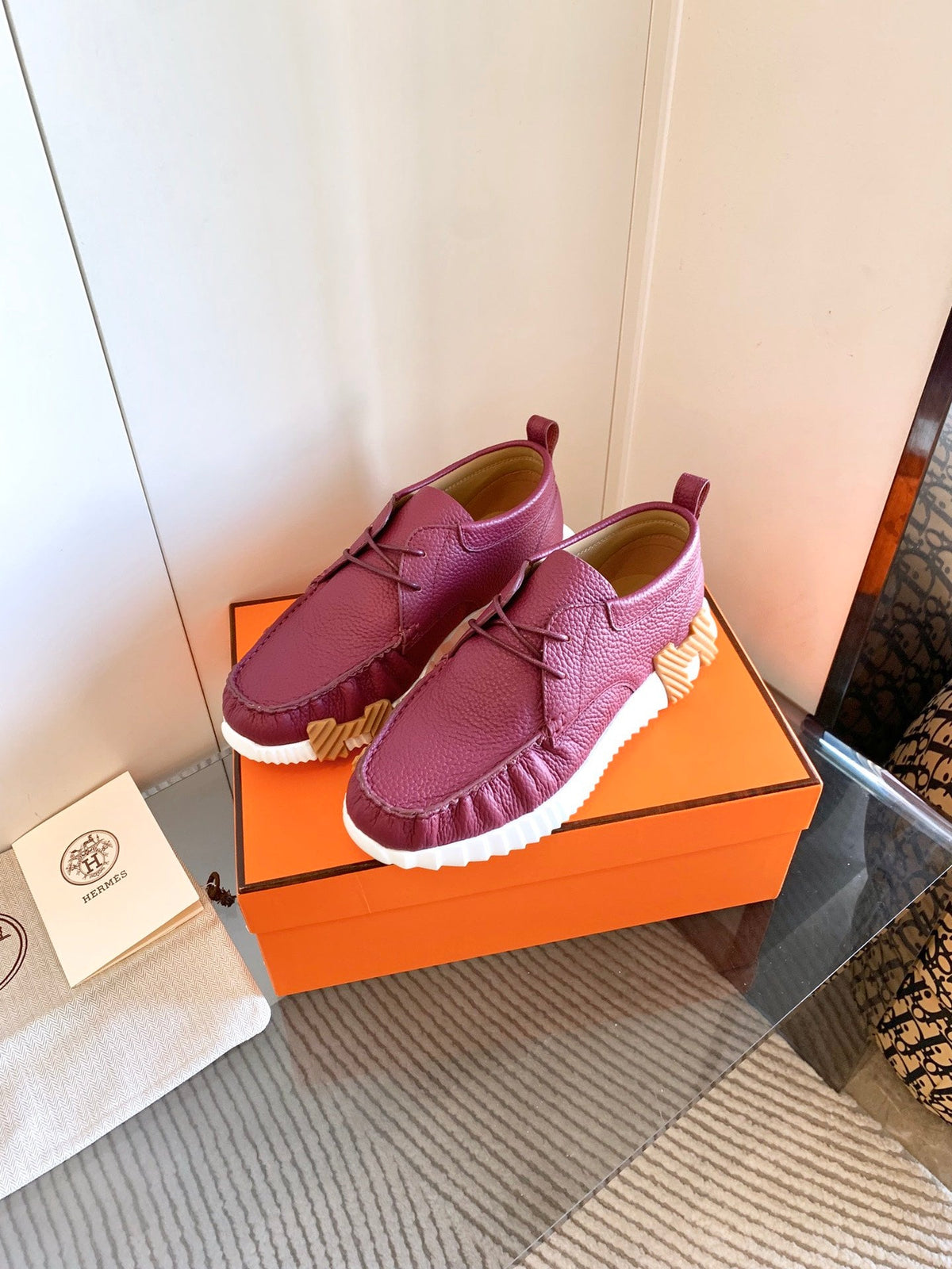 HM Increase Sneaker In Old Mauve Cowhide 993285