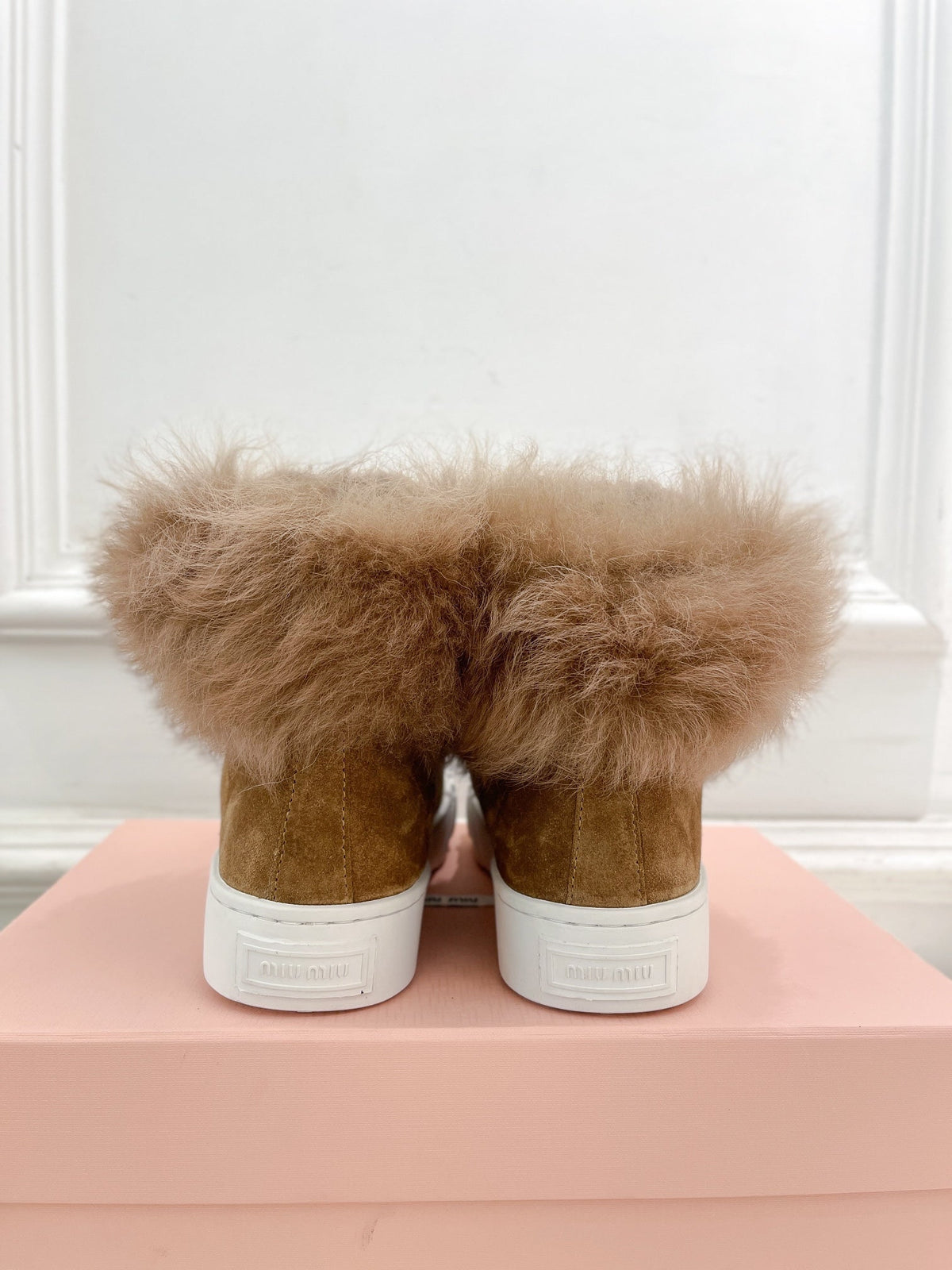 Miu Ankle Boots Tawny Wool