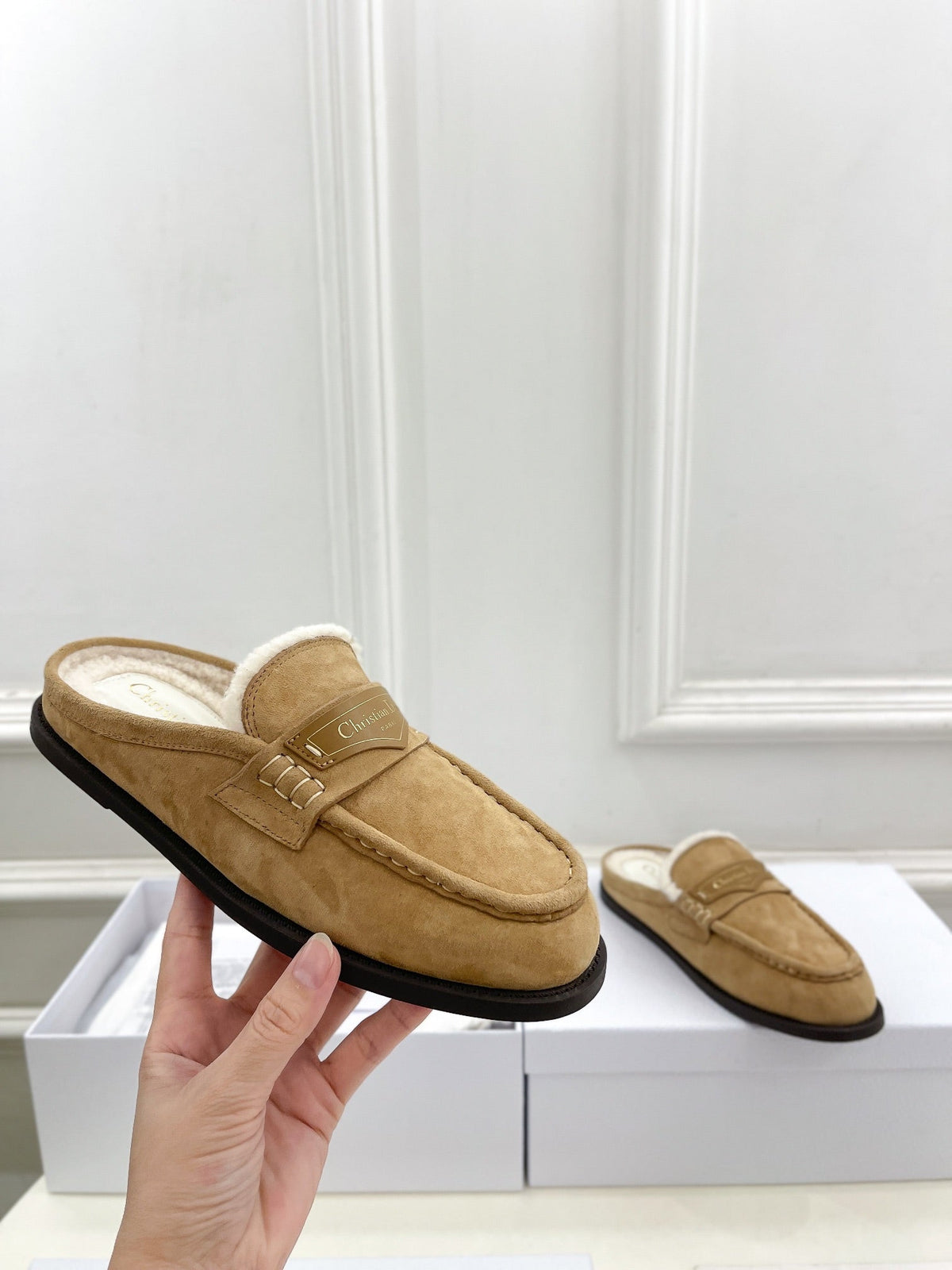 CD Boy Mule Light Brown Suede