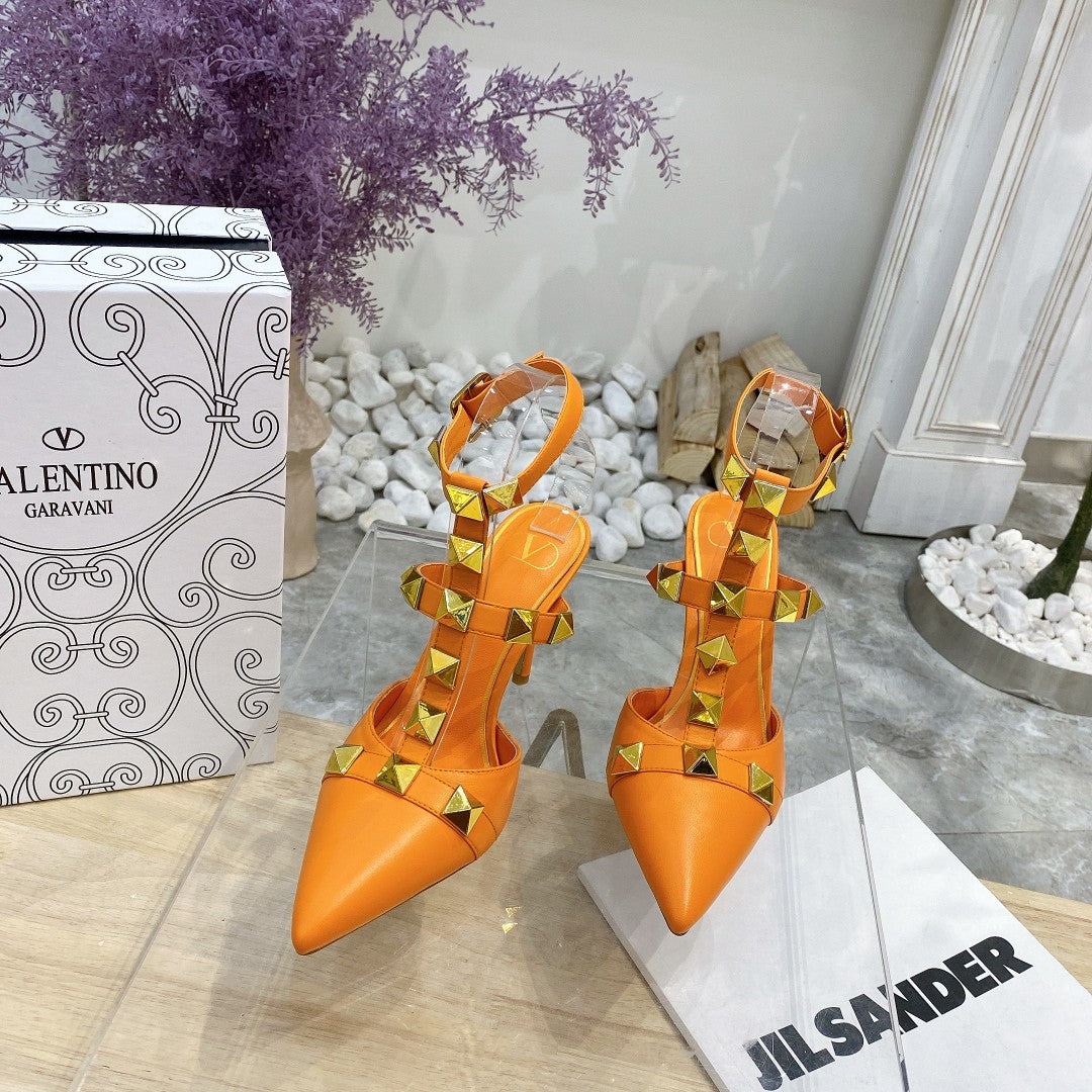 Valentino Rockstud Caged Pump 95mm Sheepskin 239531