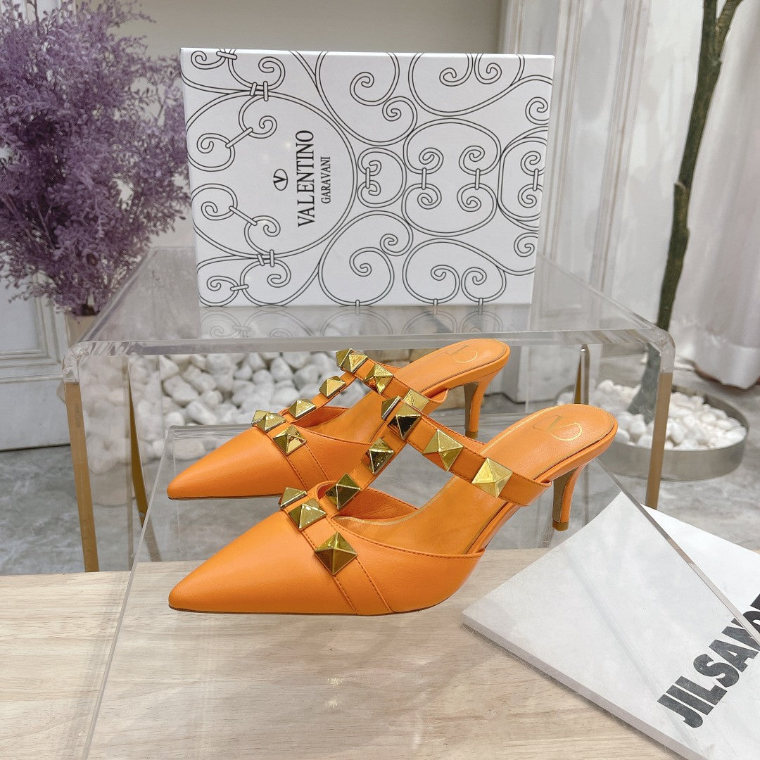 Valentino Pump Mule Heels 65mm Sheepskin 239589