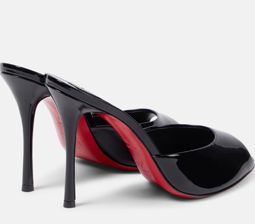 CL Me Dolly 100mm Mules Black Patent Calf Leather
