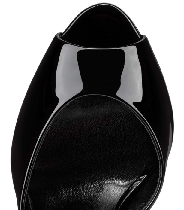 CL Me Dolly 100mm Mules Black Patent Calf Leather