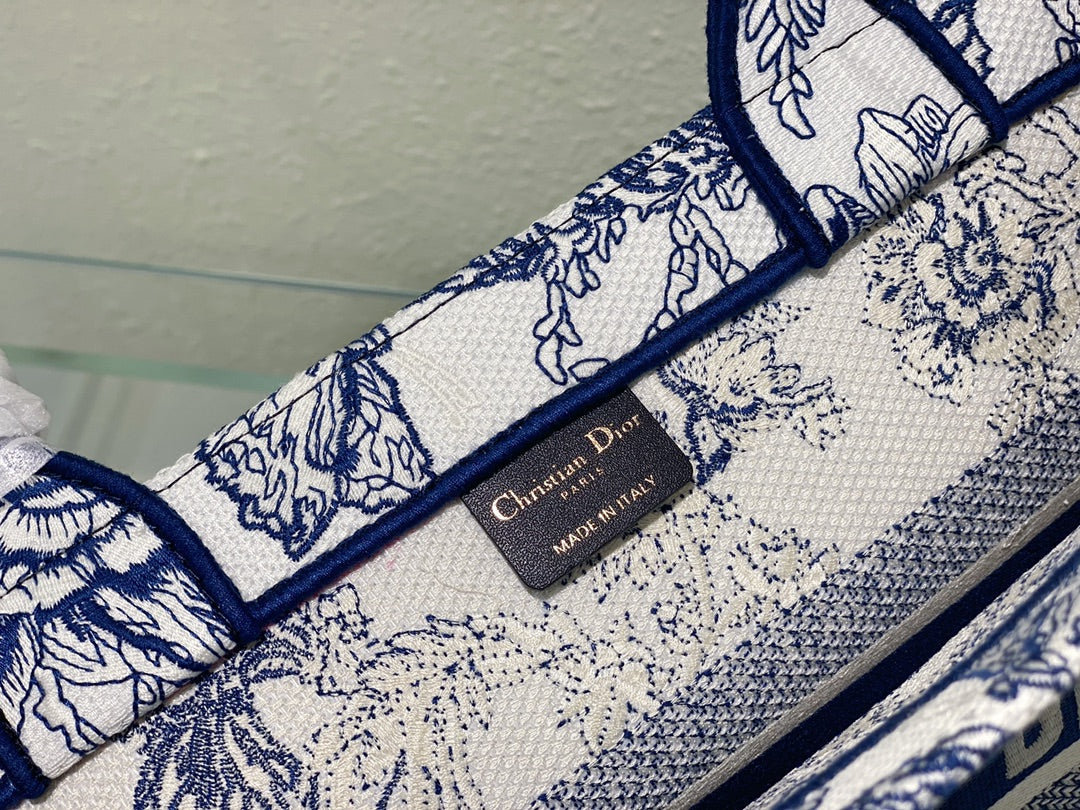 Medium CD Book Tote 36cm Jardin Botanique Blue