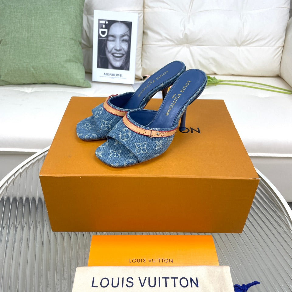 LV Neo Revival 85mm Blue Monogram Calfskin