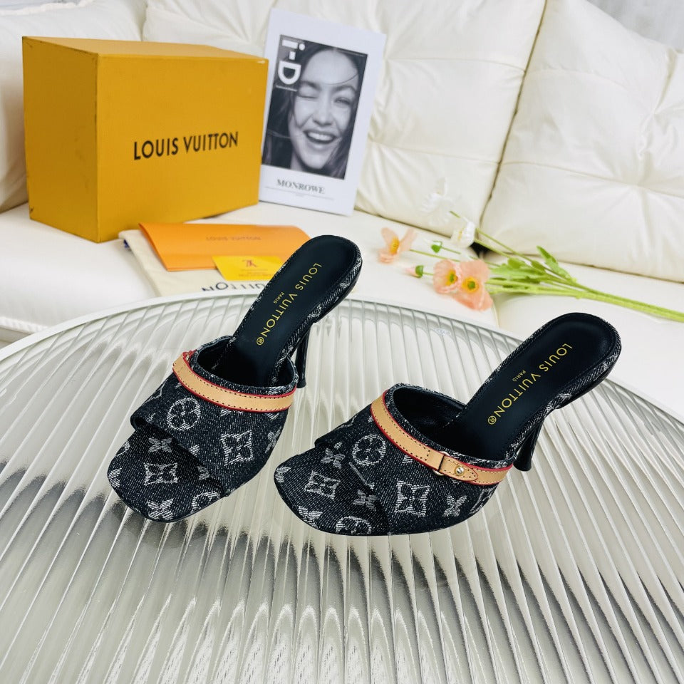 LV Neo Revival 85mm Black Monogram Calfskin